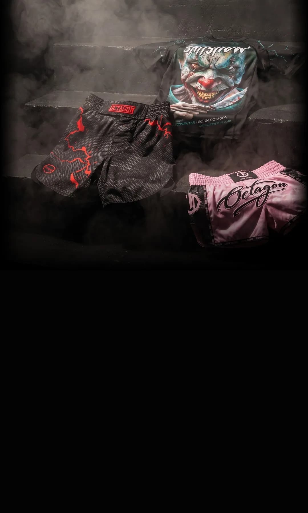 MMA trenky a Muay Thai trenky Octagon s tričkom Legion Octagon